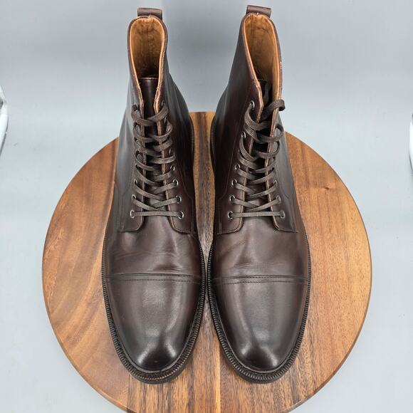 Polo Ralph Lauren Asher Boots Mens 14 M Brown Leather Cap Toe Lace Up Casual main image 8